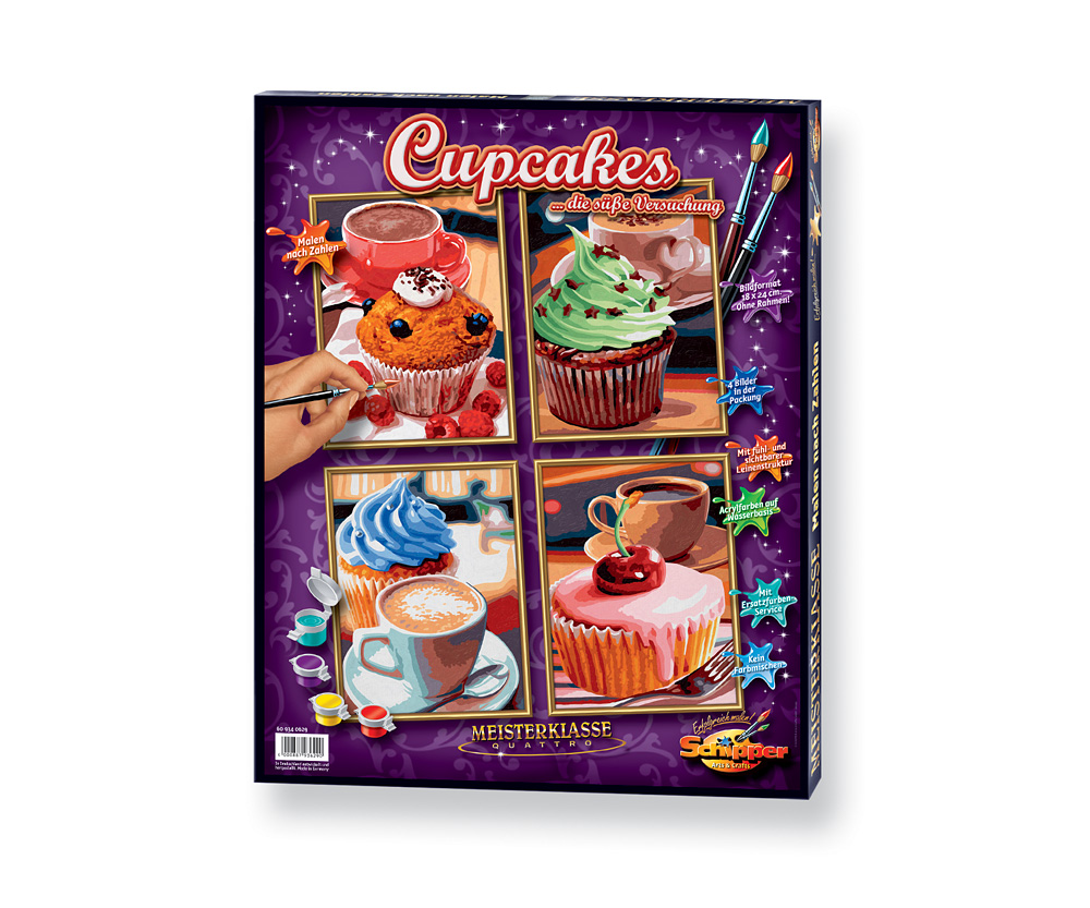 Schipper Malen nach Zahlen Cupcakes die süße Versuchung ( Quattro )