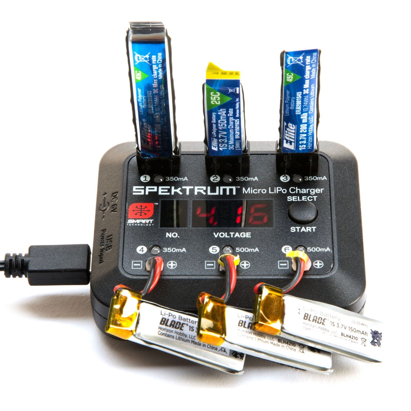 Spektrum S63 Ladegeraet fuer 1S LiPo Akkus mit 6 Ports