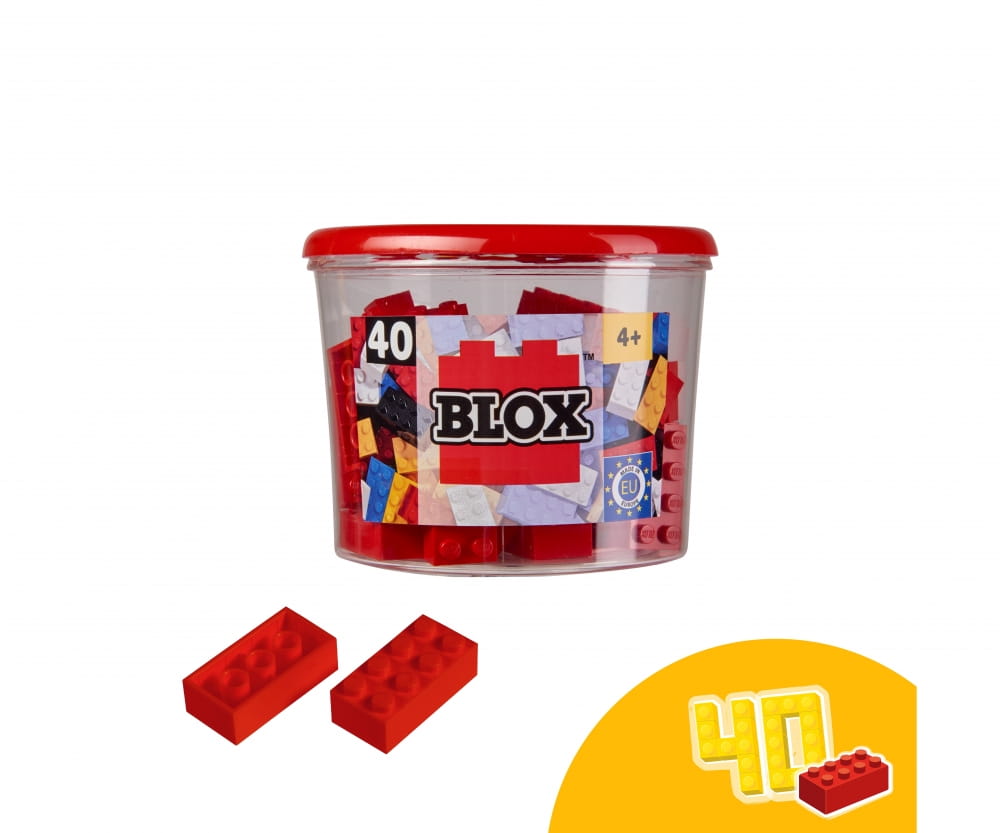 Simba Blox Bausteine 40 rote 8er Steine in Dose