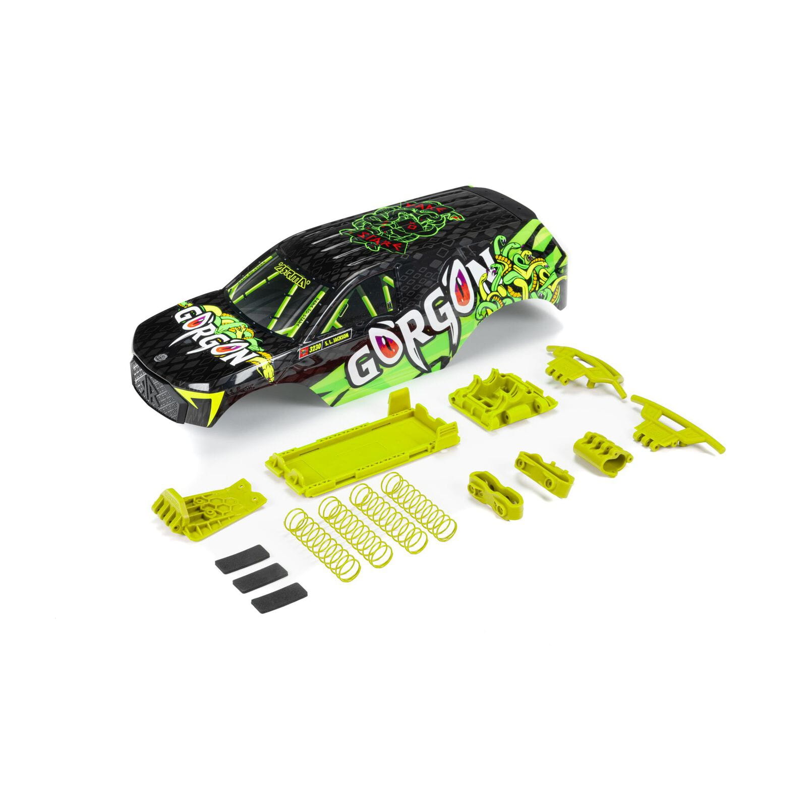 Arrma GORGON Karosserie Set Lackiert gelb - RC-Zubehoer