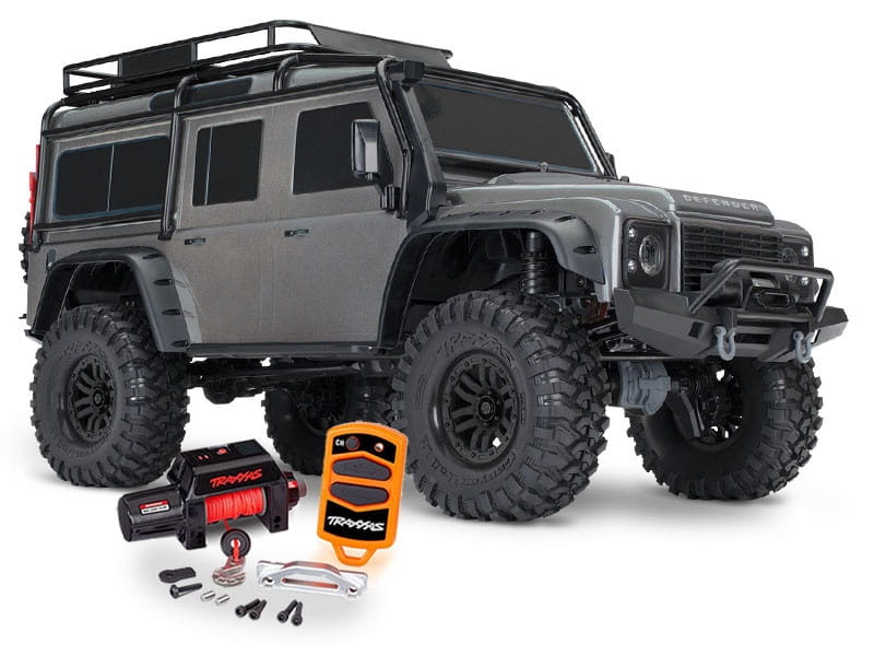 Traxxas RC Crawler TRX-4 Landrover Defender silber 1:10 RTR mit Seilwinde