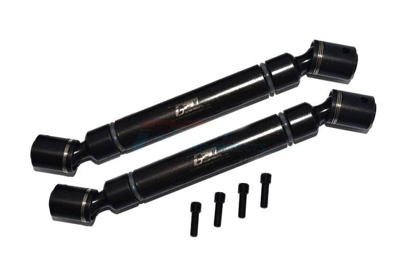 GPM CARBON STEEL FRONT_REAR CVD DRIVE SHAFT -6PC SET fuer SCX6 Jeep JLU Wrangler 4WD _ black - RC-Zub
