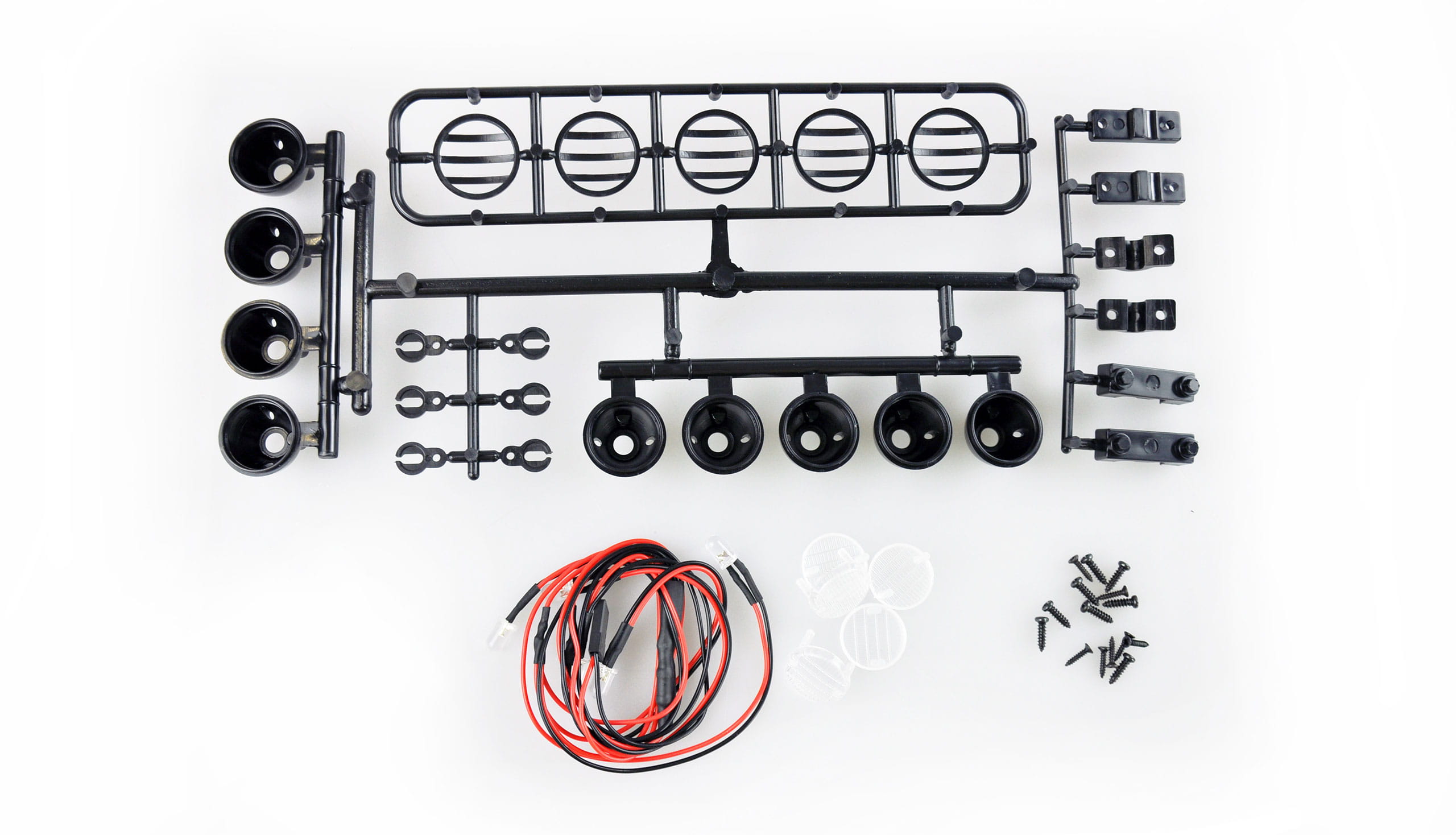 Amewi LED Crawler Dachscheinwerfer schwarz, 5er Spot Amewi LED Crawler Dachscheinwerfer schwarz_ 5er Spot - RC-Zubehoer