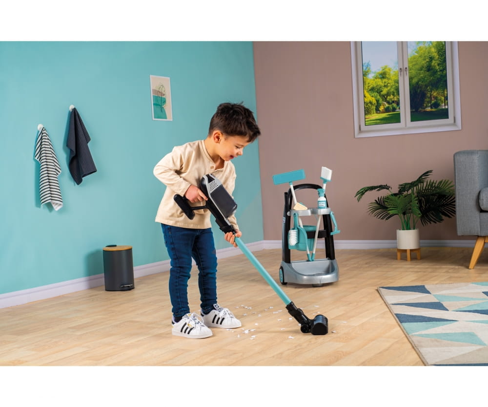Smoby Rowenta Reinigungstrolley + Staubsauger