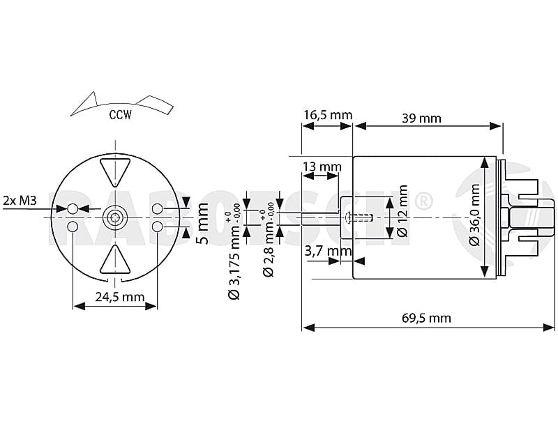 Krick Elektromotor Blue RM-510 TRQ 7_2V - RC-Zubehoer