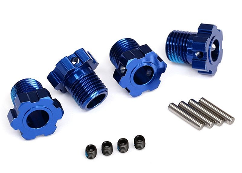 Traxxas Radmitnehmer splined 17mm blau eloxiert - RC-Zubehoer