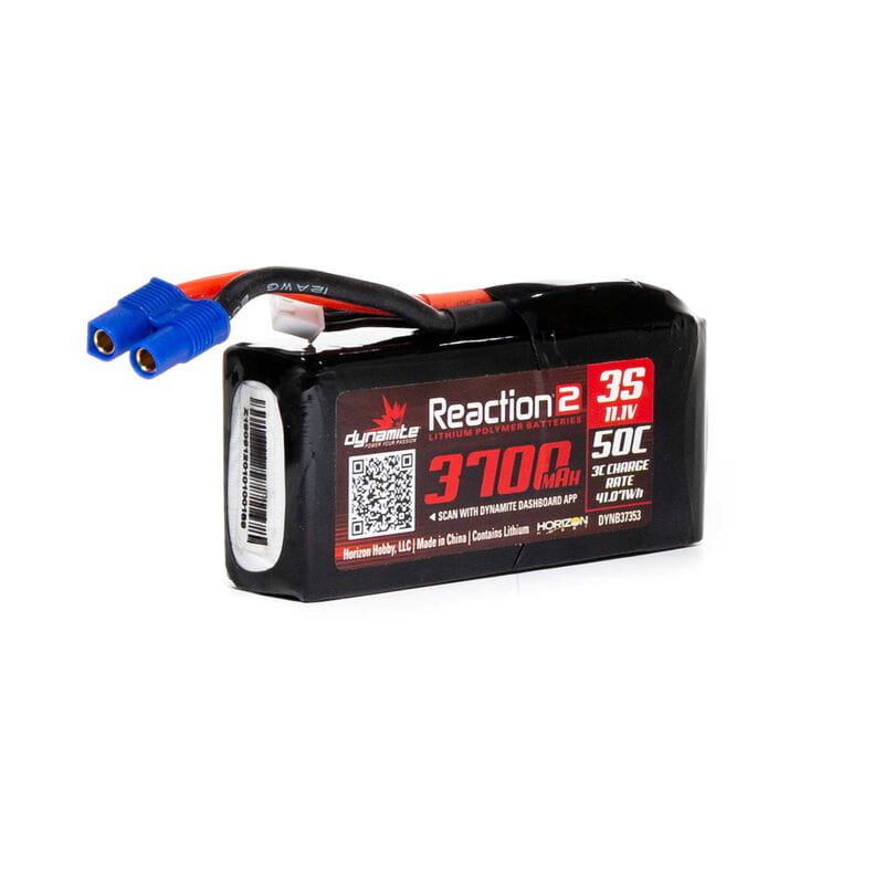 Dynamite Reaction2 11_1V 3700mAh 3S 50C LiPo_ 96mm EC3 - RC-Zubehoer