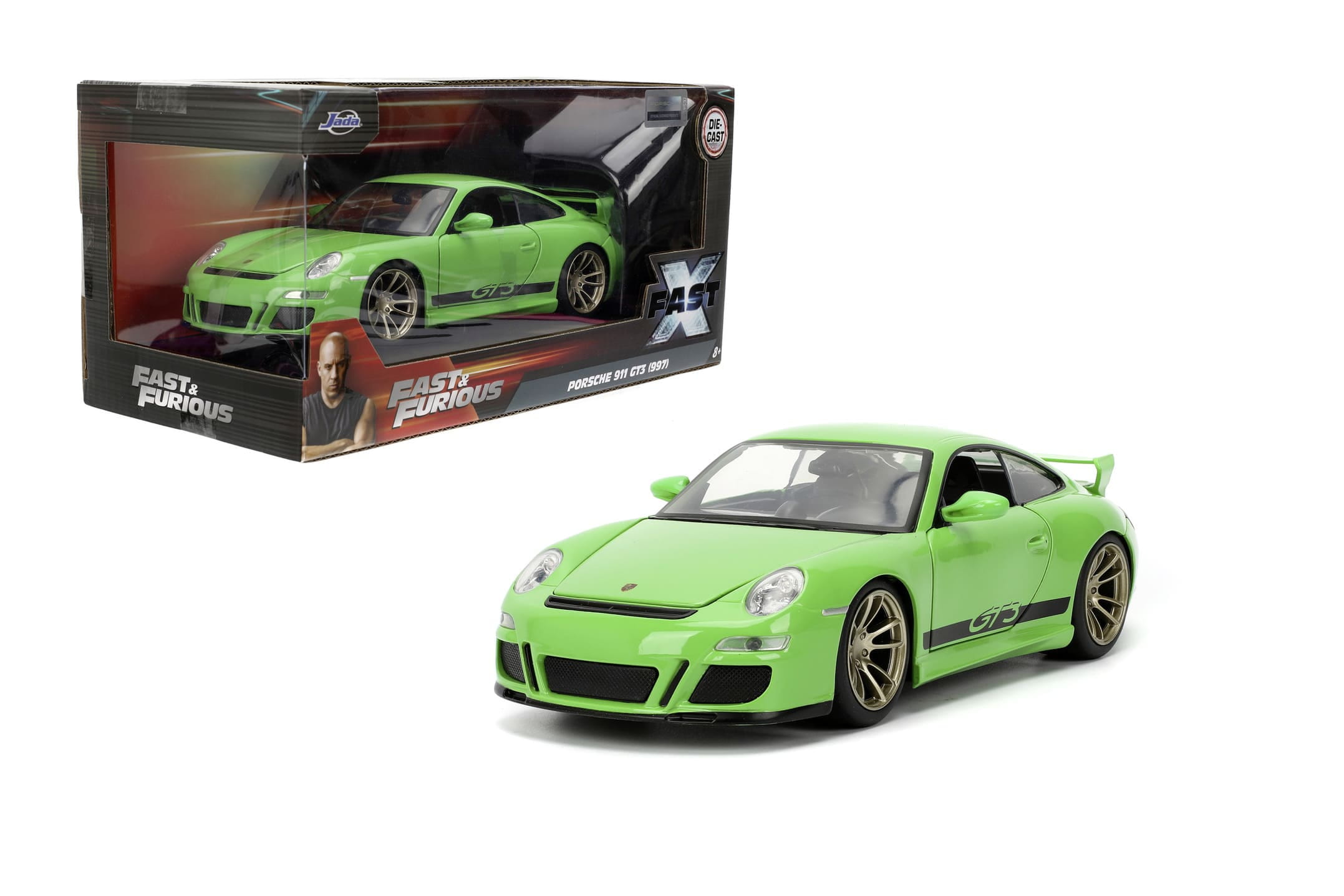Jada Toys Porsche 911 GT3 2007 1_24 Fast _ Furious Modellauto Gruen_