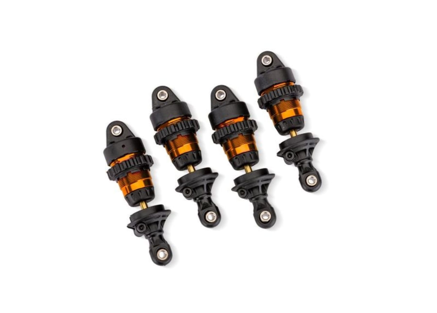 Mini GTR Alu-Daempfer orange kurz mit Federn _4_ fuer Mini Slash 4x4 _ andere fuer RC Modelle