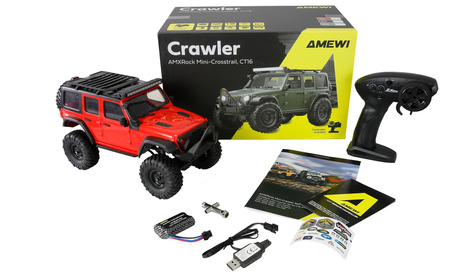 Amewi AMXRock Mini-Crosstrail RC Crawler 22723 1_16 RTR Rot