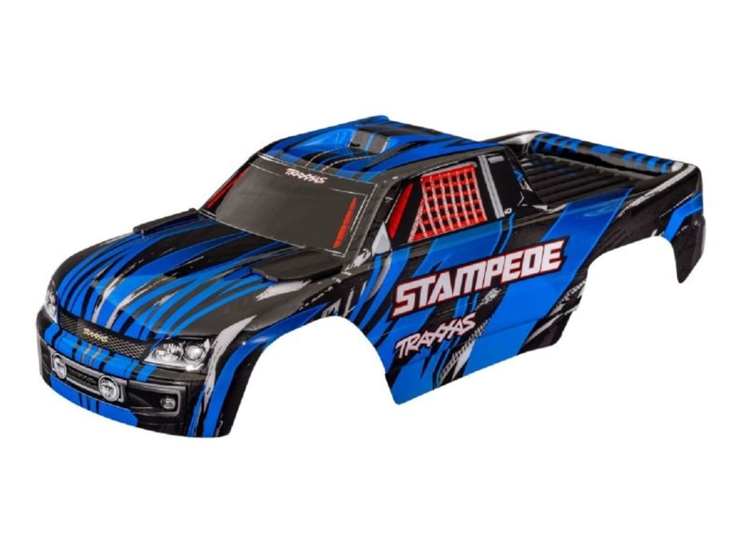 Traxxas Karosserie Stampede - VXL blau clipless mit Aufkleber - RC-Zubehoer