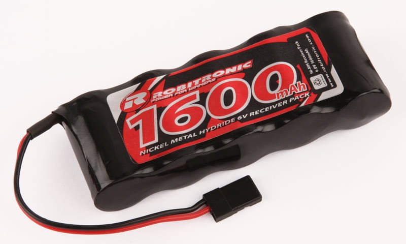 Robitronic NiMH 6V 1600mAh_ 5 Zellen 2_3 A_ Empfaenger Akku - RC-Zubehoer