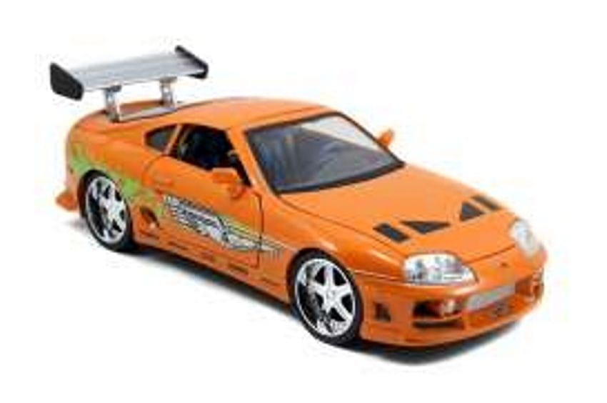 Jadatoys Toyota Supra 1995 mit Neon Kit Fast and Furious mit Brian Figur 1:18 Modellauto