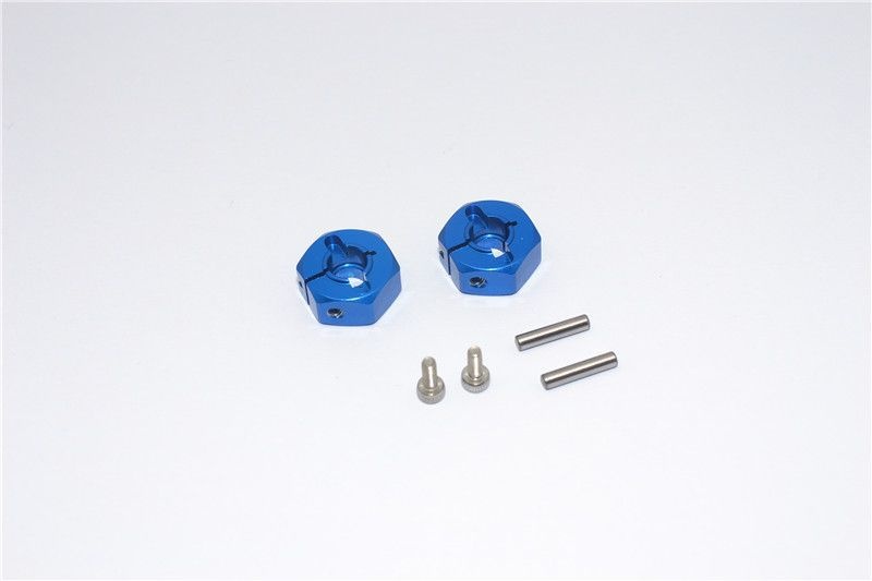 GPM Alu Hex-Adapter hinten blau fuer Tamiya DT03 - RC-Zubehoer