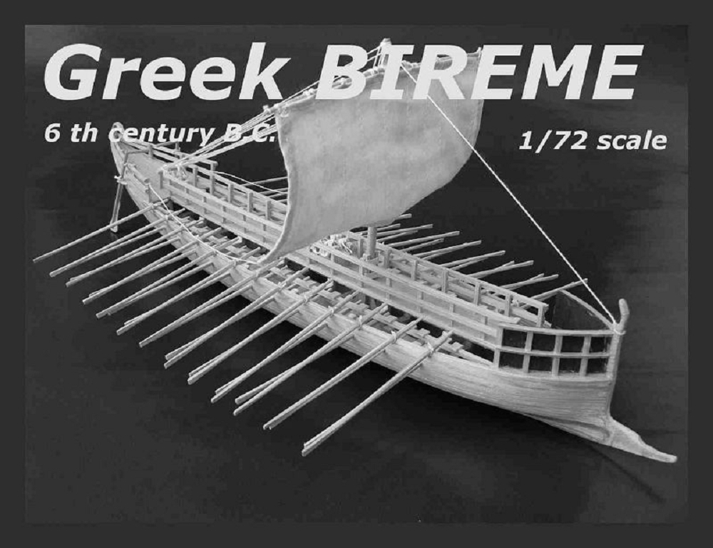 Griechische Bireme 1_72 Modellbausatz aus Holz mit Laser-Cut-Teilen