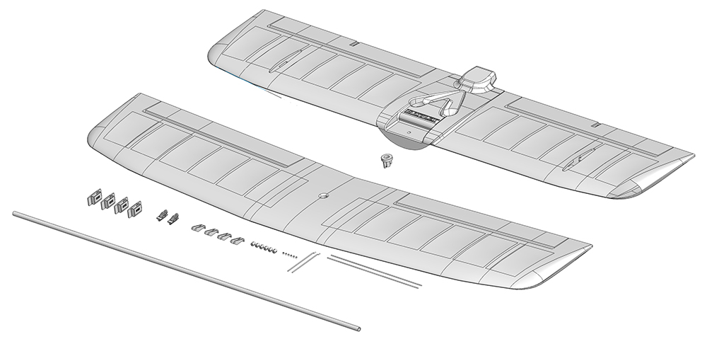 Multiplex Tragflaeche oben u. unten _Ersatz_ RockStar - RC-Zubehoer
