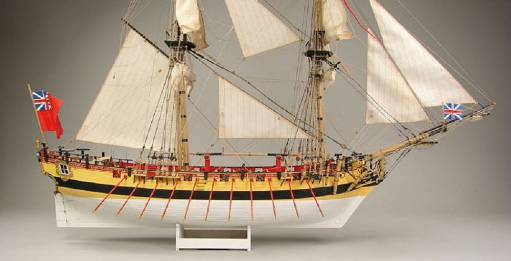 HMS WOLF 1752 Laser-Cut Modellbausatz 1_72 Schiffsmodell Bausatz