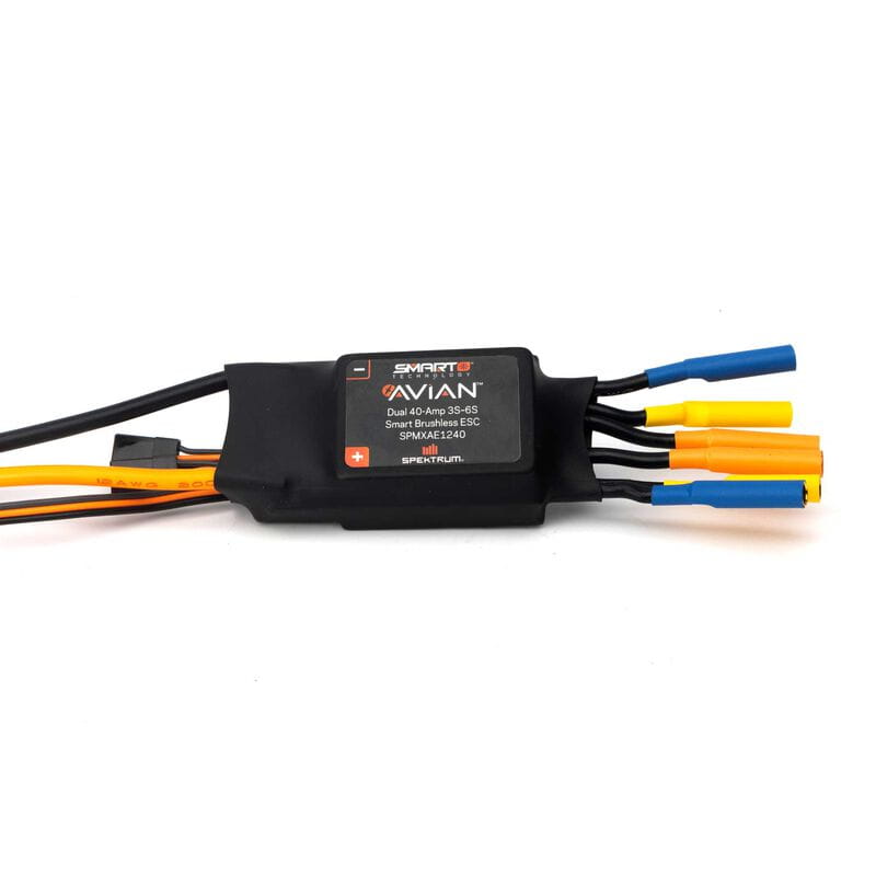 Spektrum Avian Regler Dual 40 Amp Brushless Smart ESC 3S - 6S Spektrum Avian Regler Dual 40 Amp Brushless Smart ESC 3S - 6S