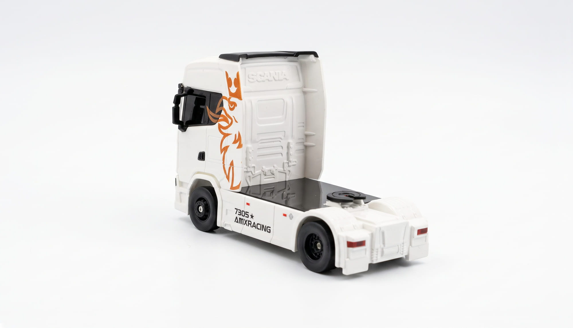 Amewi Mini Scania 730 S 1_64 RC LKW mit Kofferauflieger Weiss