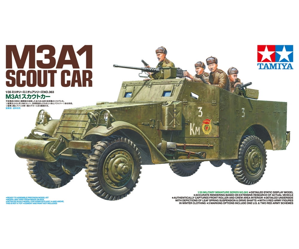 Tamiya US M3A1 Scout car Spähwagen 1:35 Plastik Modellbau Militär Bausatz