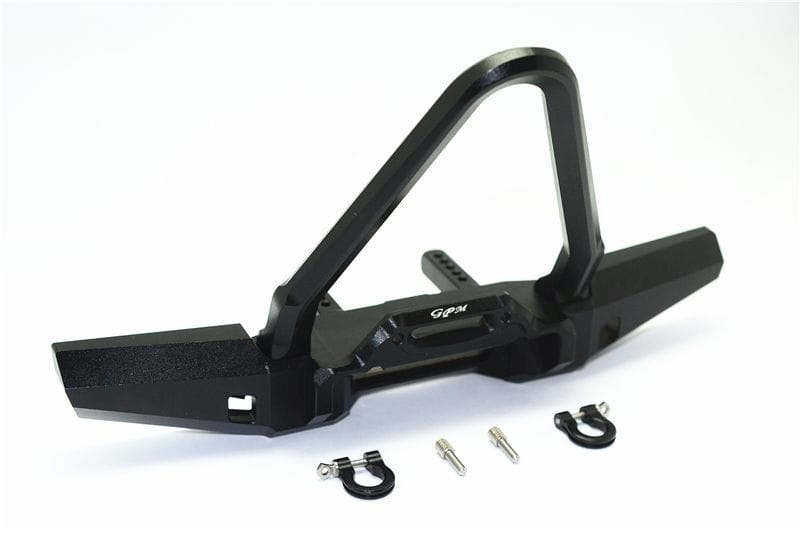 GPM Alu Bumper vorn mit D-Rings schwarz fuer Traxxas TRX4 Defender - RC-Zubehoer