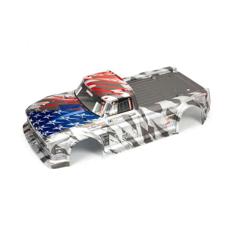 Arrma INFRACTION 6S BLX Painted Body Silver/Red
