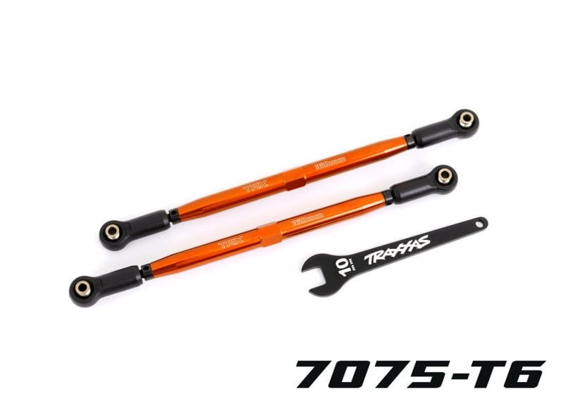 Traxxas Wide X-Maxx Vorspurstangen 7075-T6 Alu orange 188mm _2_ - RC-Zubehoer