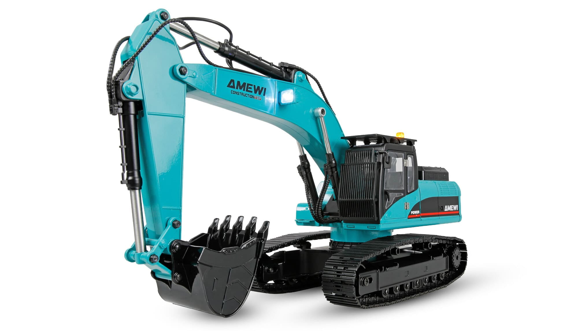 Amewi G705E Bagger Metall 1_14 RTR petrol mit Anbauwerkzeugen