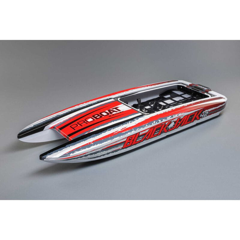 Proboat Hull with Inserts_ White_ 42-inch Blackjack - RC-Zubehoer