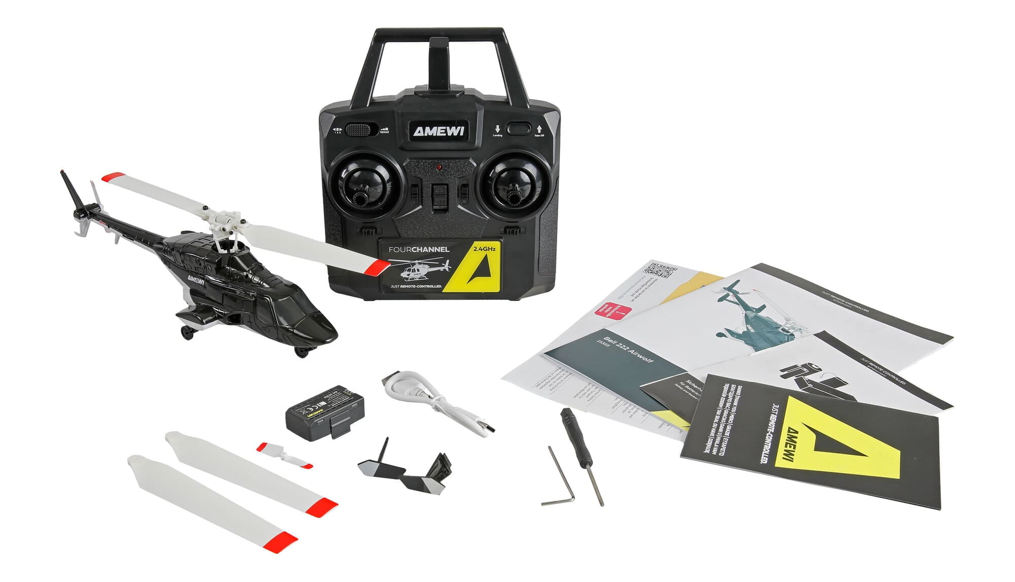 Amewi Bell 222 Airwolf RC Helikopter 4-Kanal 6G RTF