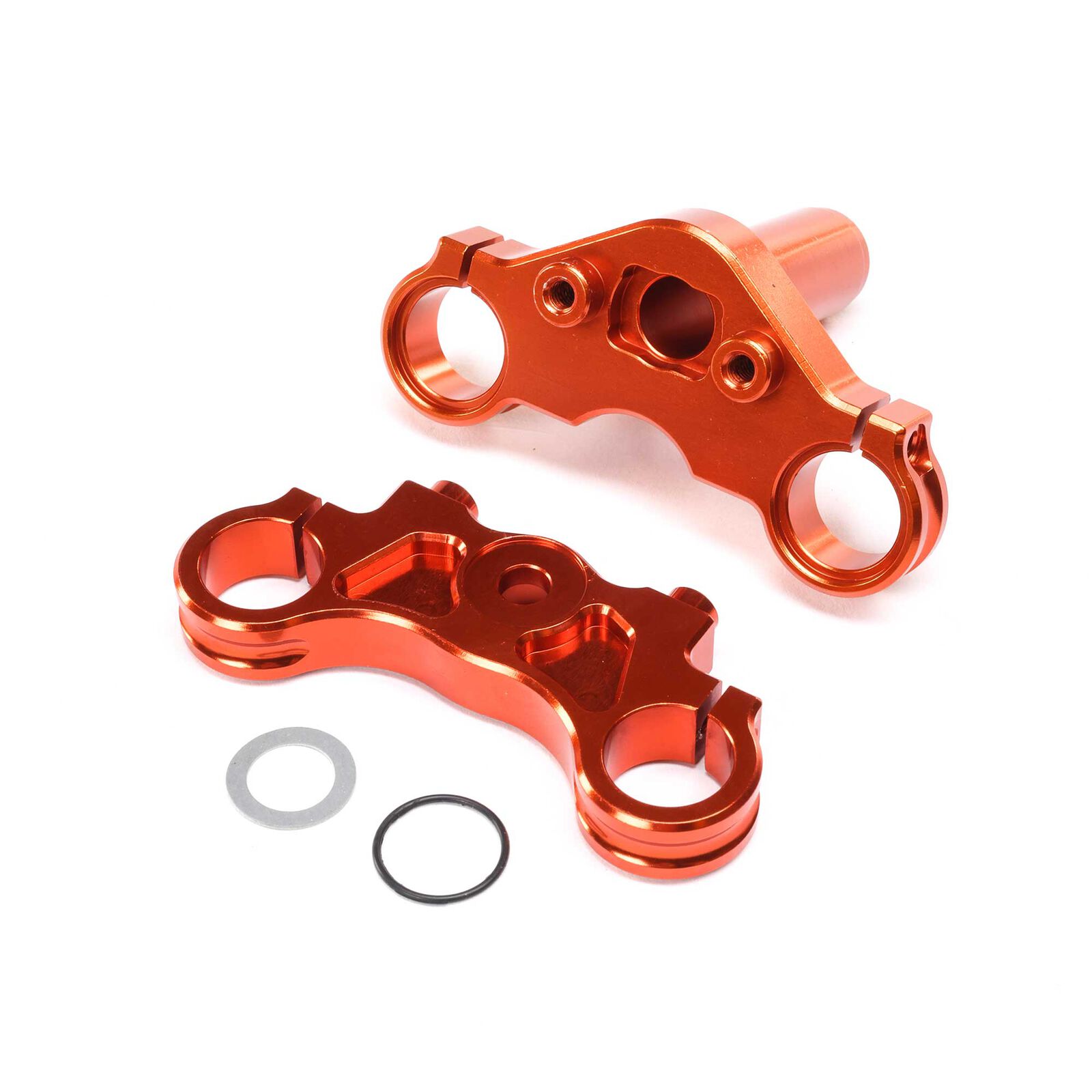 Losi Aluminum Triple Clamp Set Orange_ Motorrad Promoto-MX - RC-Zubehoer