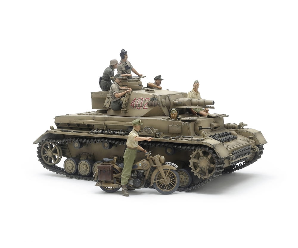 Tamiya 1_35 Dt_ PzKpfw_IV Ausf_F m. Krad DAK - RC-Zubehoer
