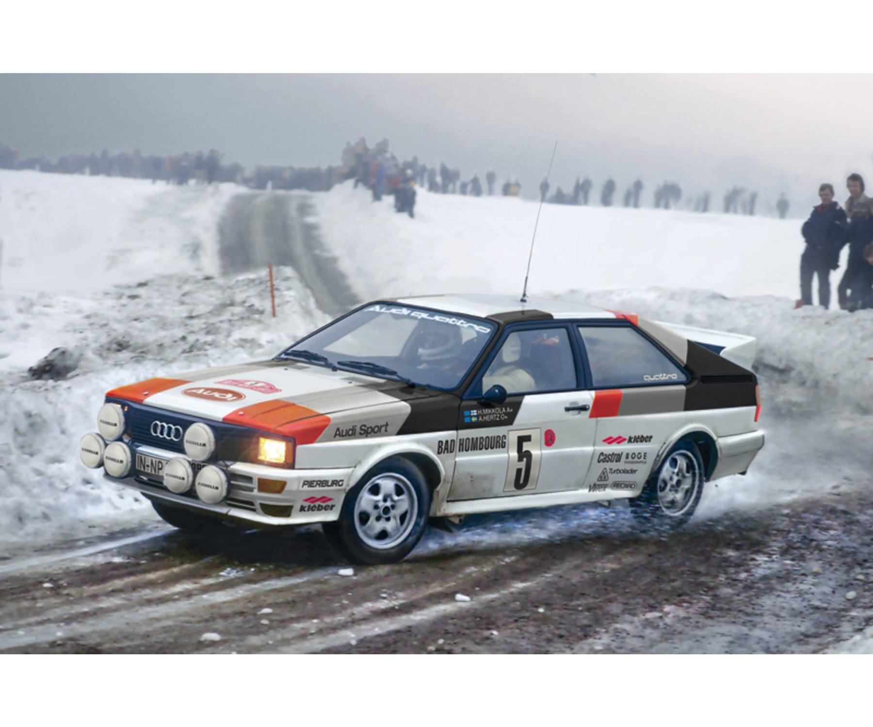 Italeri 1:24 Audi Quattro Rally Modellauto Plastik Modellbau Baukasten Italeri 1:24 Audi Quattro Rally Modellauto Plastik Modellbau Baukasten