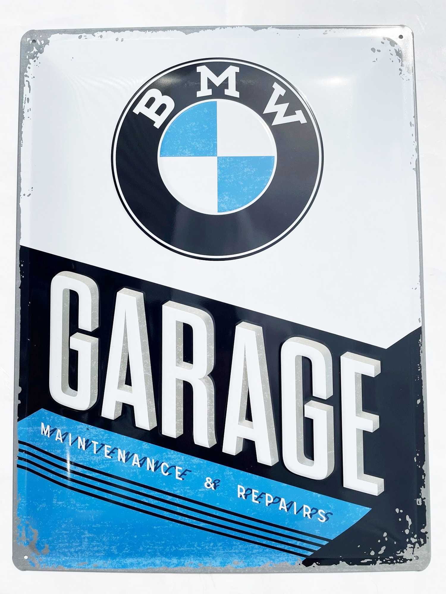 Tac Sings BMW Garage Nostalgic 3D Metal Blechschild 30x40 cm