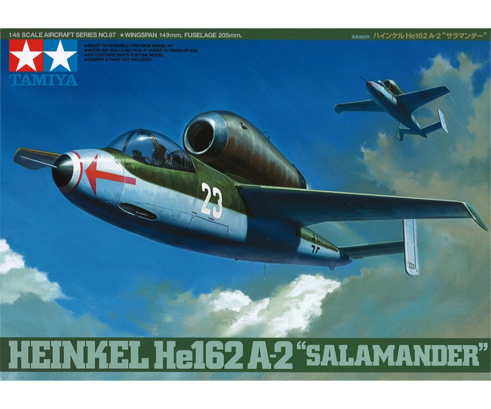 Tamiya 1:48 WWII Dt.Heinkel He162A-2 Salamander