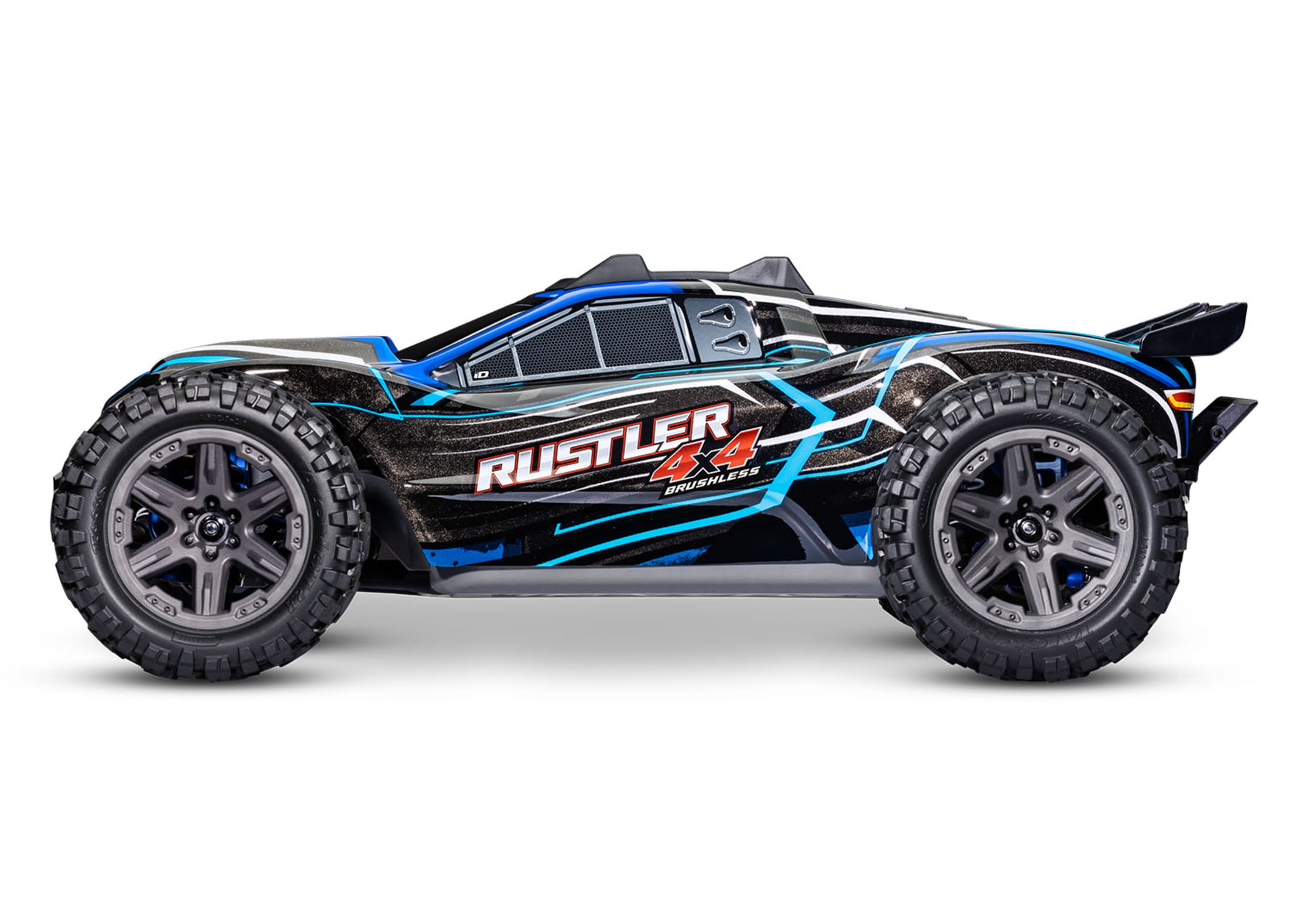 traxxas rustler blau rtr brushless