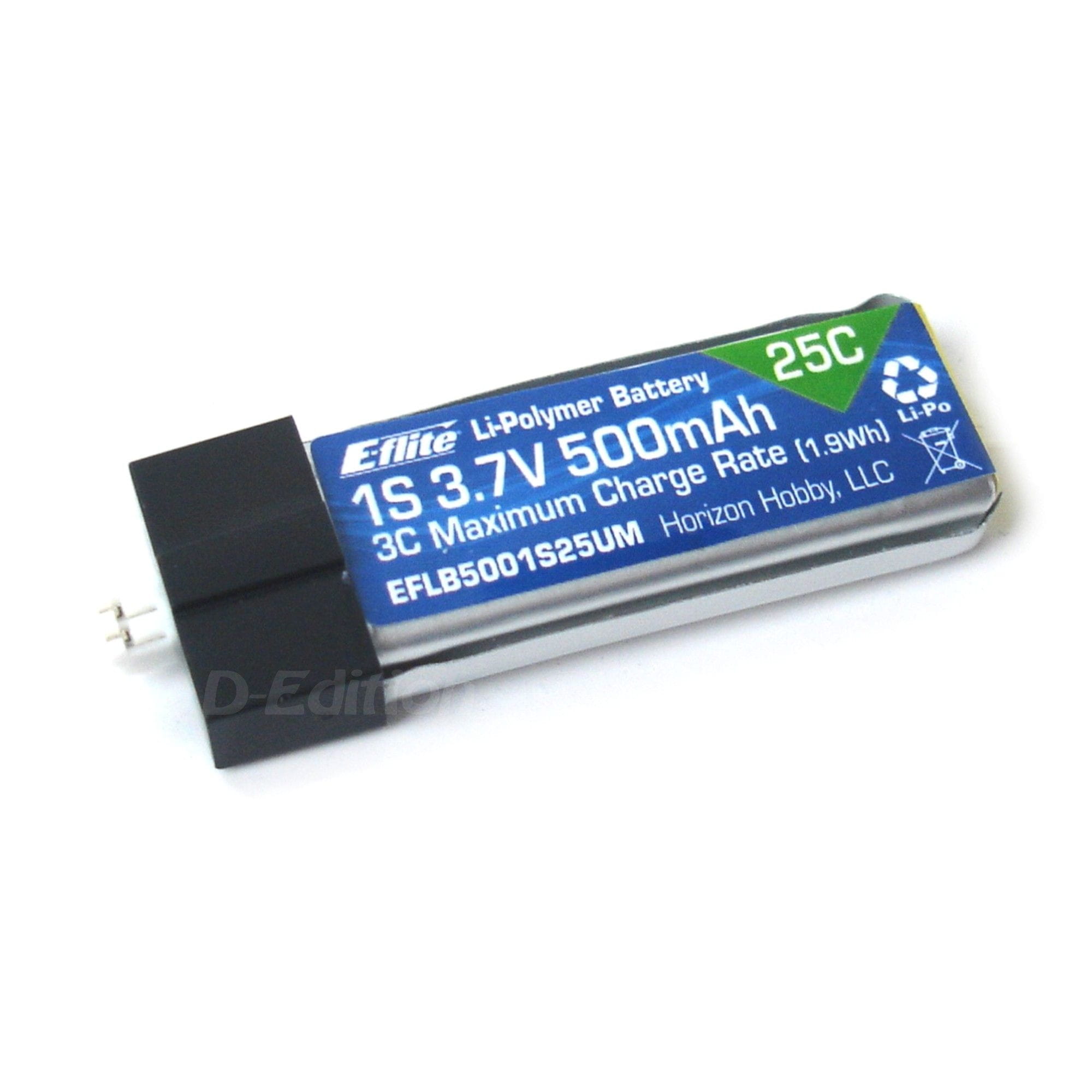 E-Flite 500mAh 1S 3,7V 25C Lipo Akku Hochstrom UMX 3C Charge E-Flite 500mAh 1S 3,7V 25C Lipo Akku Hochstrom UMX 3C Charge