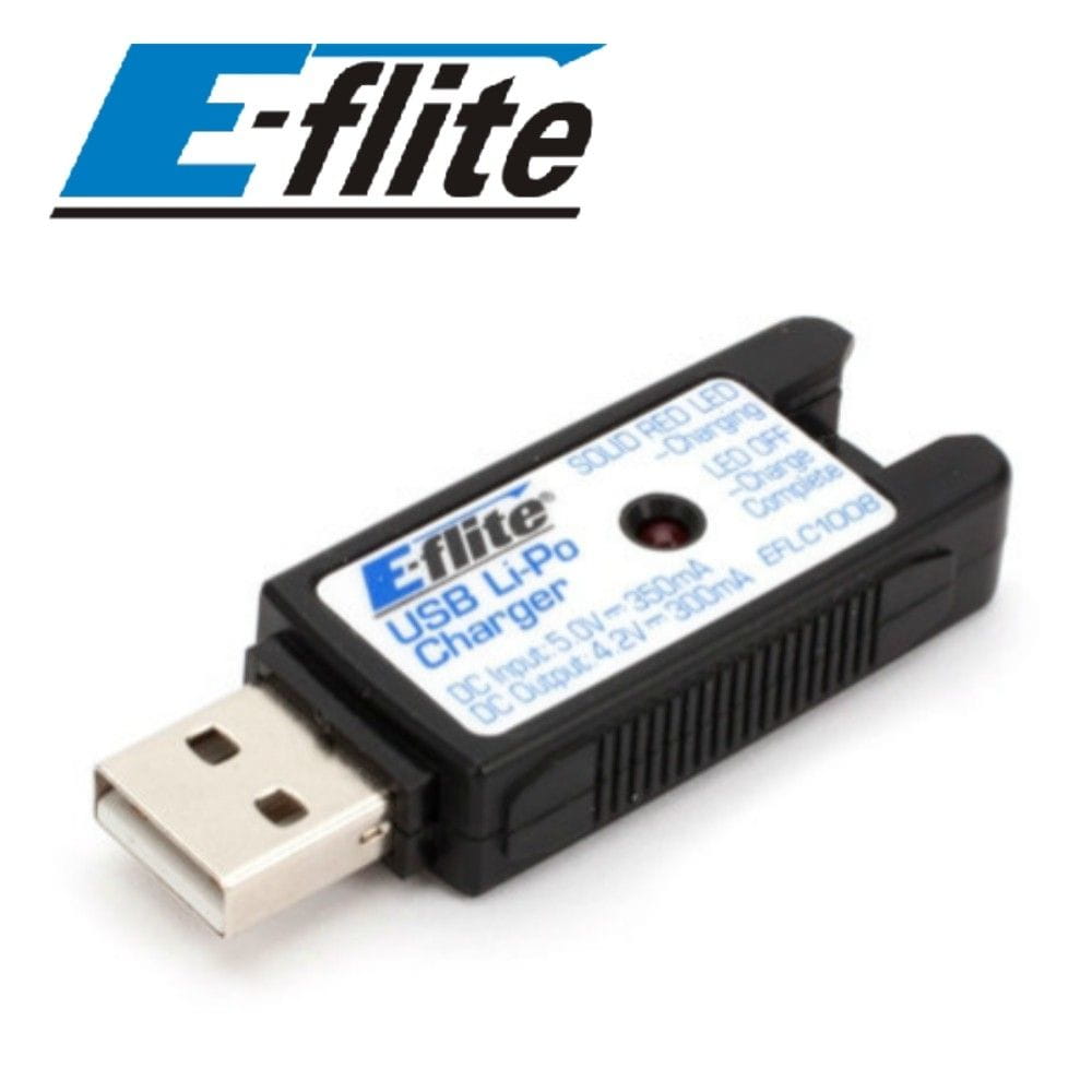 E-flite Nano QX 1S USB LiPo Akku Ladegerät 350mA E-flite Nano QX 1S USB LiPo Akku Ladegerät 350mA