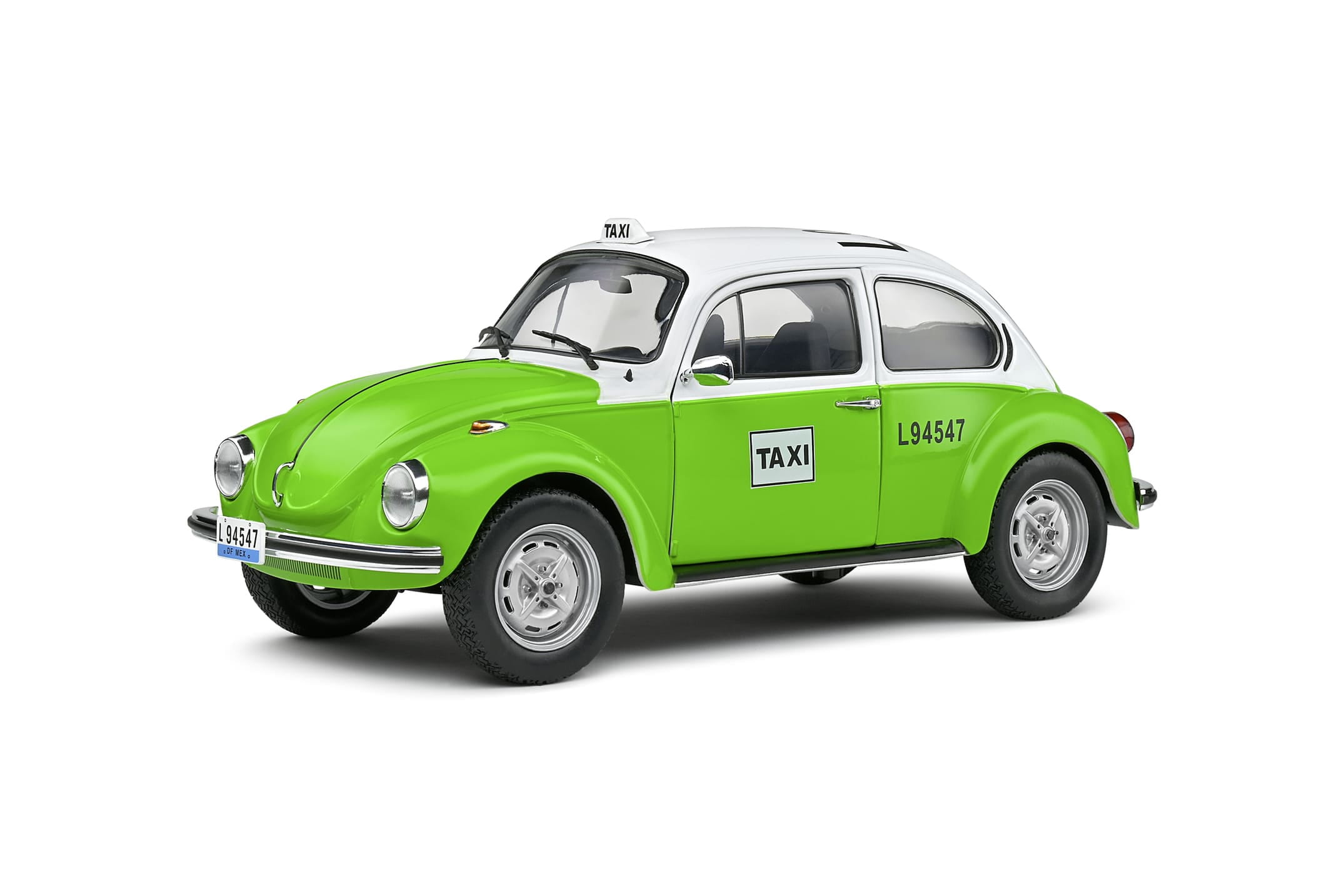 Solido 1_18 Volkswagen Beetle 1303 Mexican Taxi 1974 gruen Detailgetreue Nachbildung