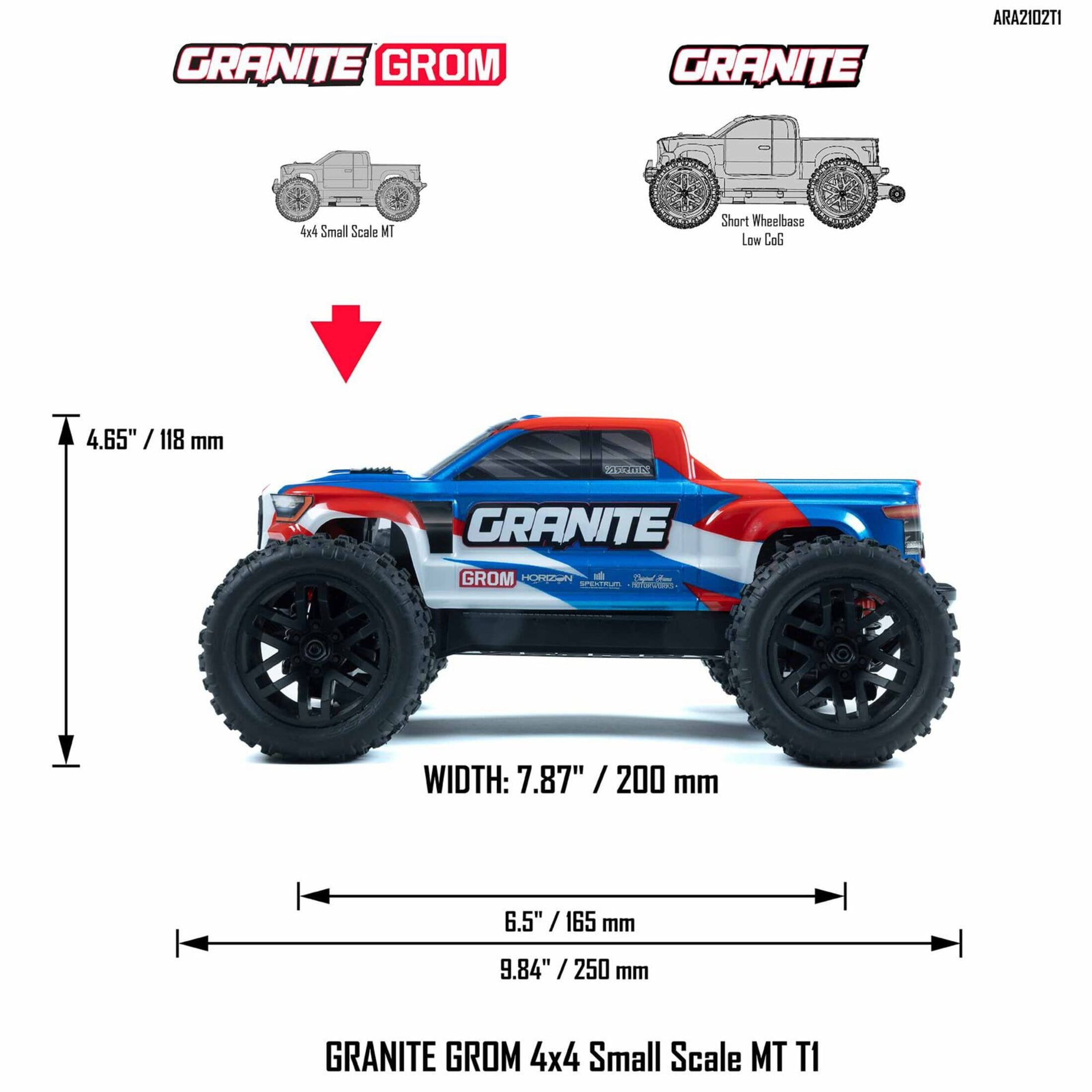 ARRMA RC Monstertruck Granite Grom Mega arrma granite grom mega