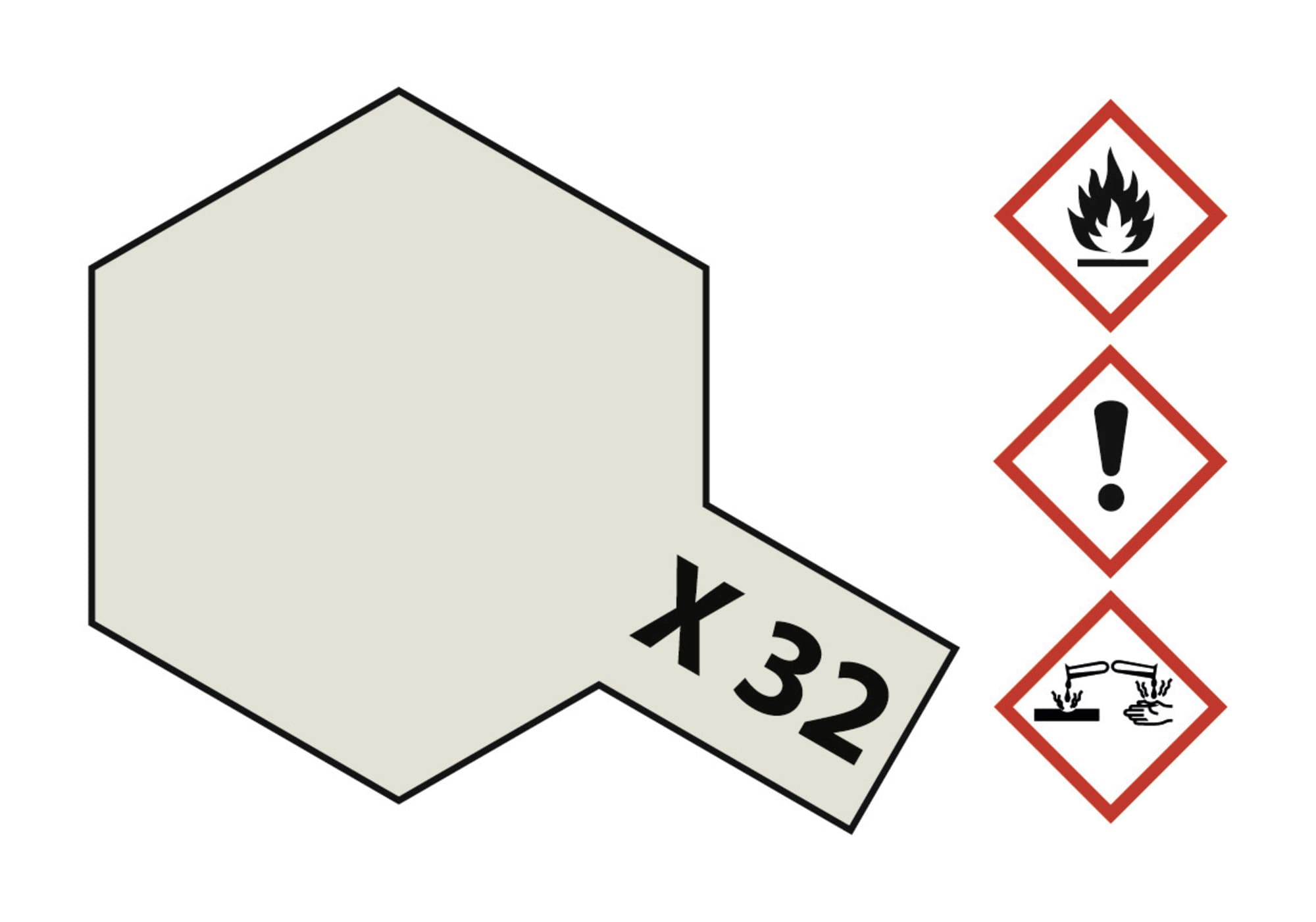 Tamiya Acrylfarbe X32,  X-32 Titanium Silber glänzend 23ml
