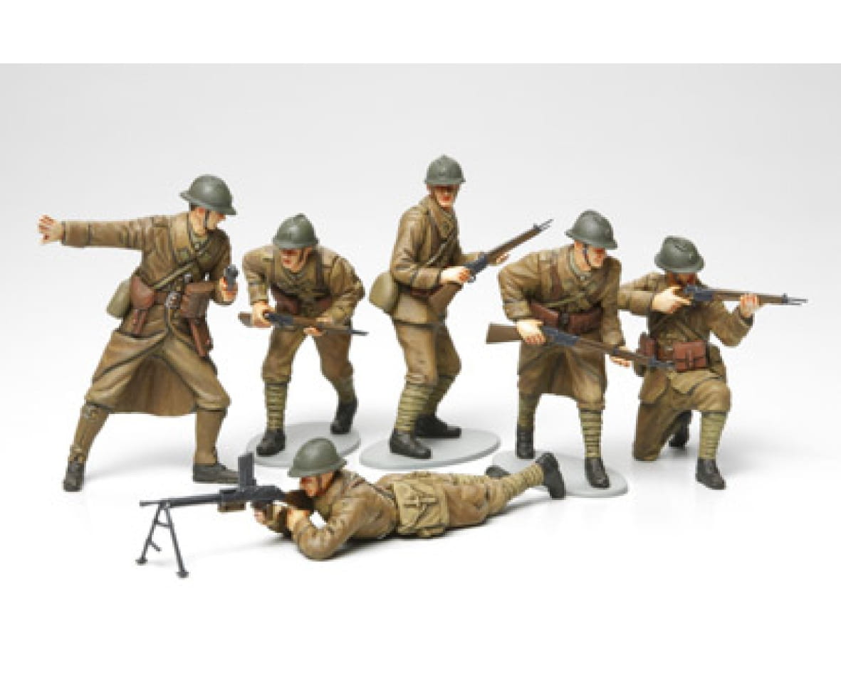 Tamiya WWII Figuren Set Franz. Infanterie (6) 1:35 Plastik Modellbau Militär Bausatz