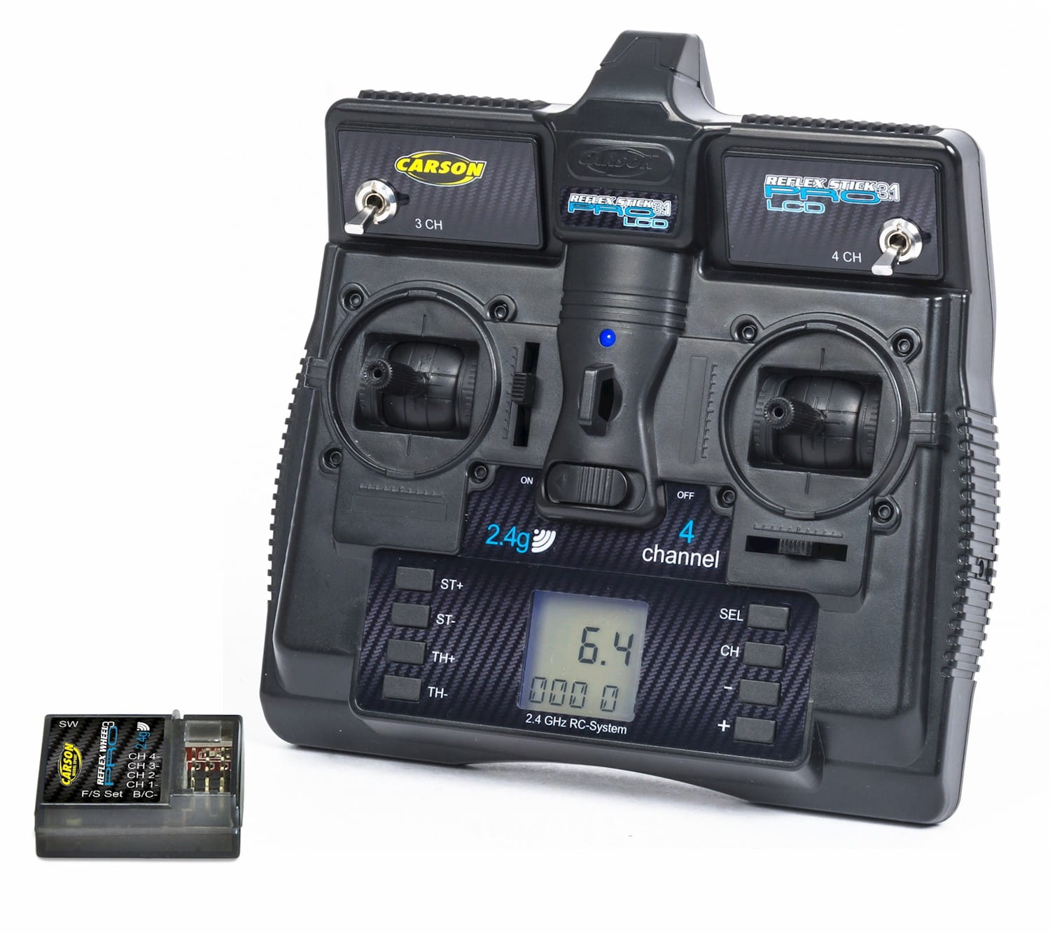 FS Reflex Stick Pro 3_1 2.4G 4 Kanal LCD Fernsteuerung fuer RC Modelle