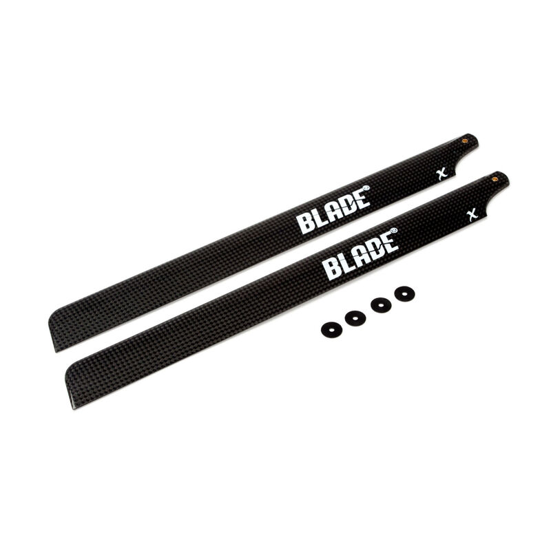 Blade CF Hauptrotorblätter Set 325mm m. Unterlegscheiben: B450X