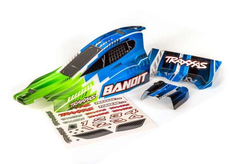 Traxxas Karosserie Bandit _passt auch Bandit VXL_ gruen_ kpl. lackiert - RC-Zubehoer