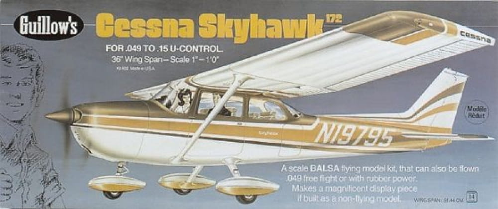 Guillow's Freiflugmodell Cessna 172 Skyhawk Wurfgleiter Balsabausatz Guillow's Freiflugmodell Cessna 172 Skyhawk Wurfgleiter Balsabausatz