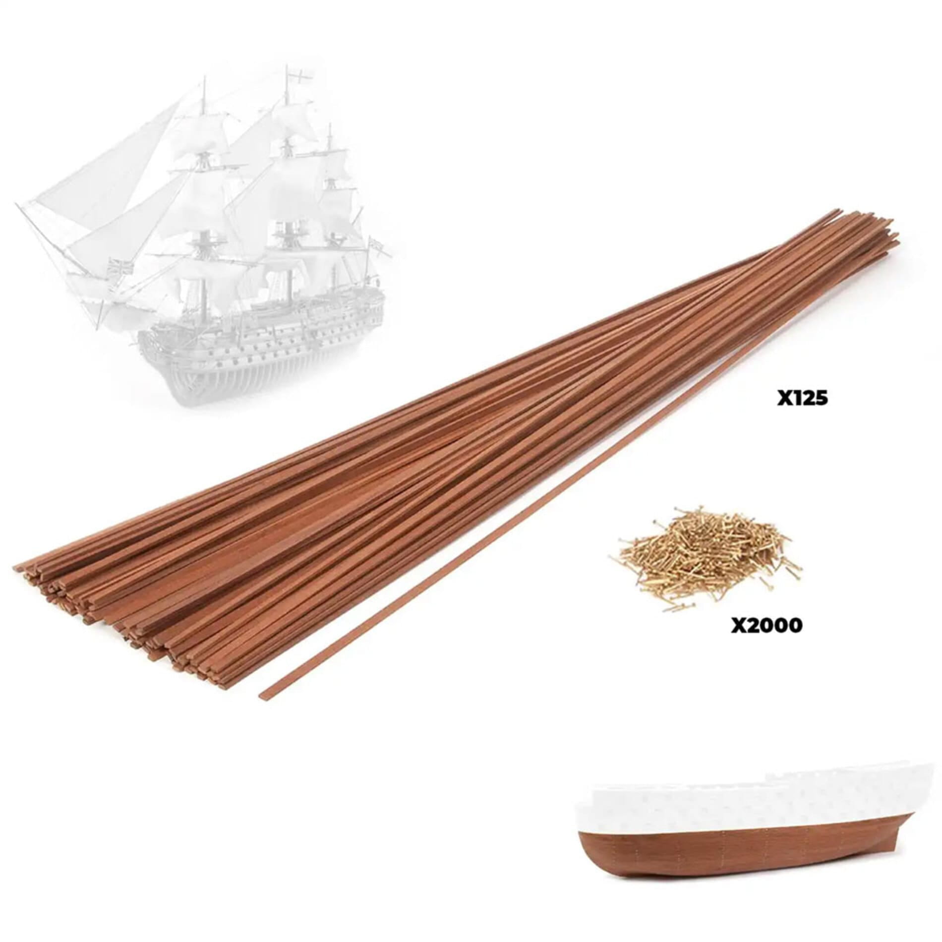 HMS Victory 1_87 Rumpfbeplankungsset - Modellzubehoer