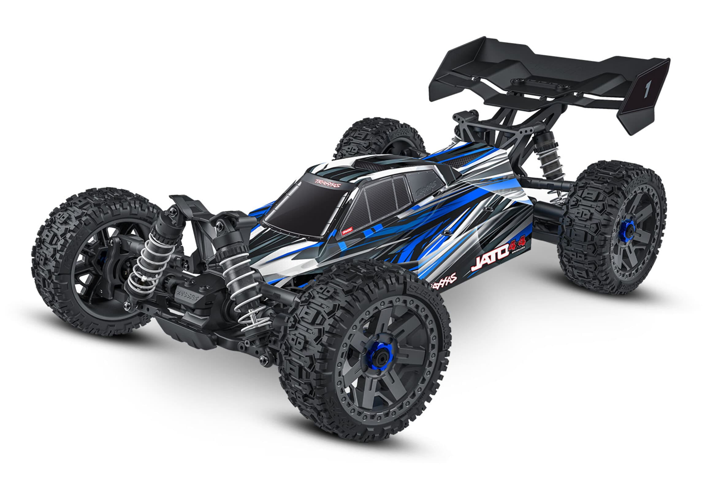 Traxxas Jato 4x4 Brushless RC Buggy RTR 1-8 in Blau traxxas-Jato-4x4-brushless-rc-buggy-rtr-1-8-blau-ohne-akku