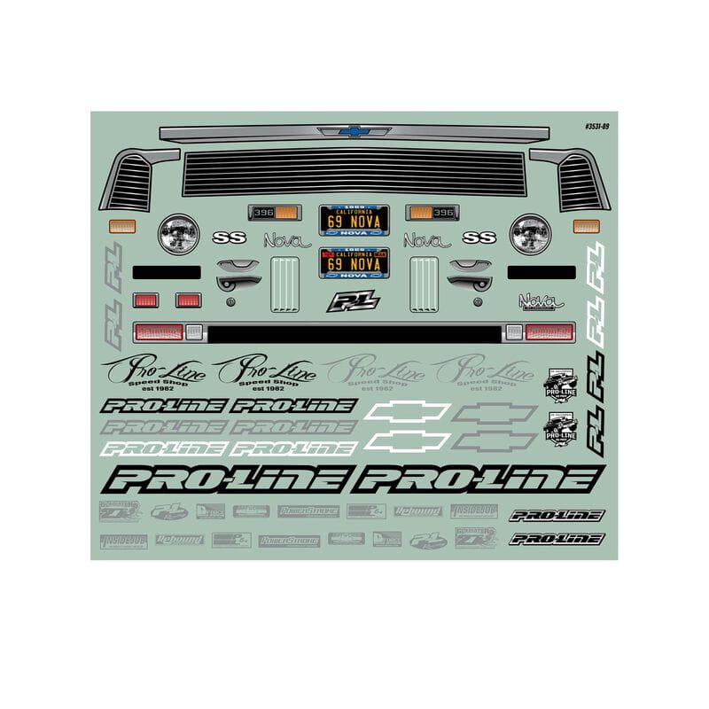 Proline 1969 Chevy Nova Clear Karosserie_ 22S_Slash 2wd Drag Car - RC-Zubehoer