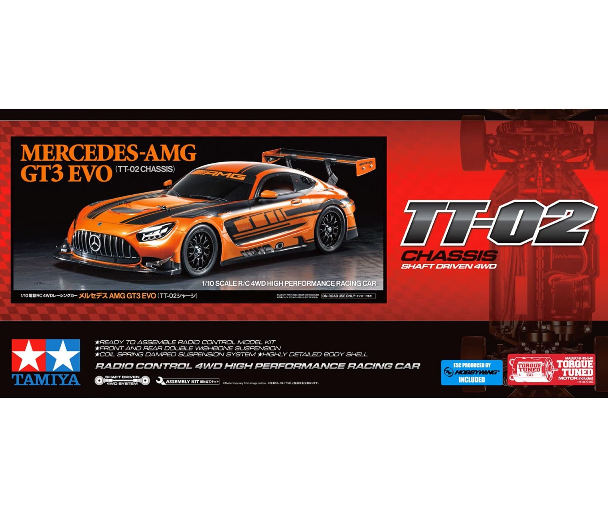 Tamiya Mercedes-AMG GT3 EVO TT-02 RC 1_10 Bausatz